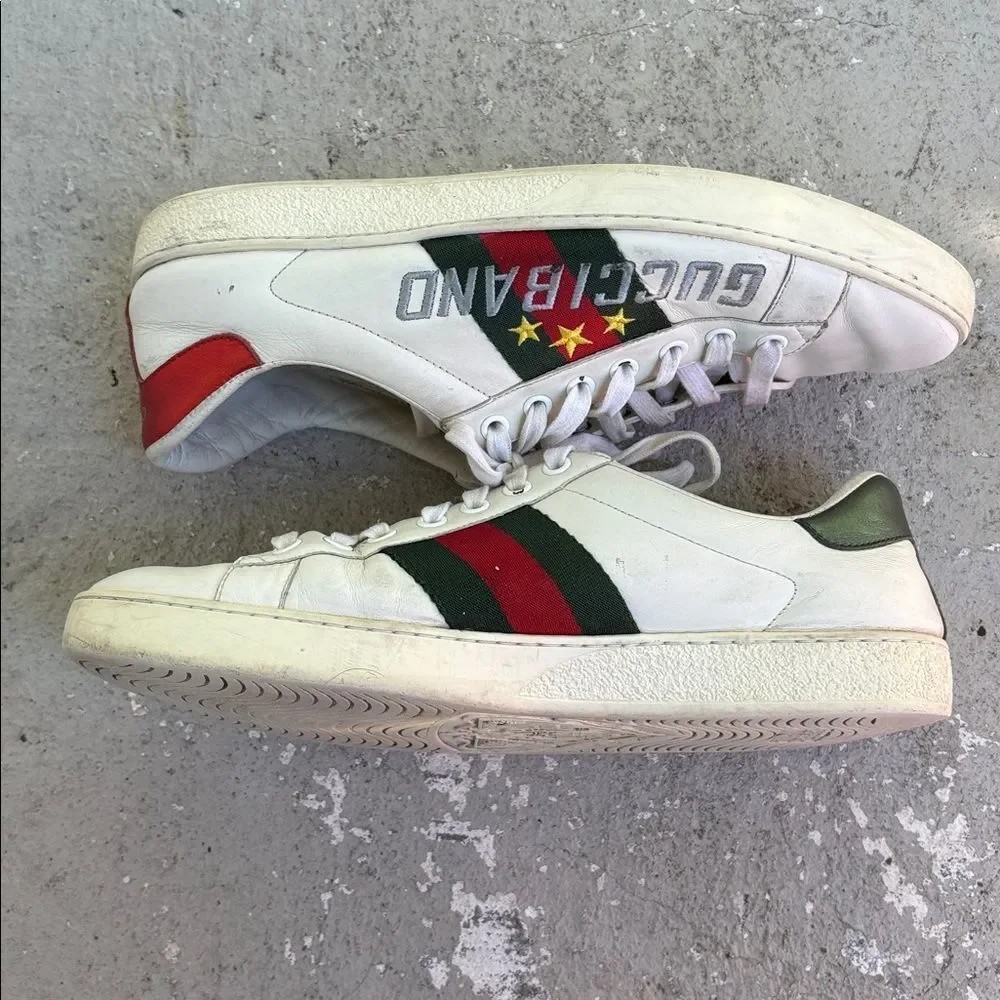 Gucci ace men’s sneakers with Gucci band star logo